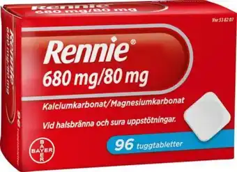 Rennie, tuggtablett 680 mg/80 mg 96 styck