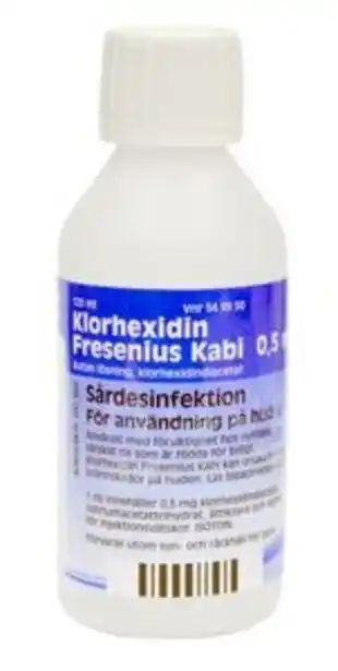 LloydsApotek Klorhexidin fresenius kabi, kutan lösning 0,5 mg/ml 125 milliliter erbjuda