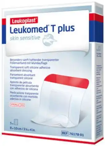 Leukomed t plus skin sensitive 8 cm x 10 cm 5 st