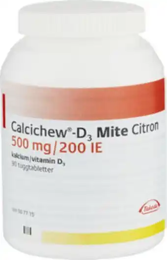 Calcichew-d3 mite citron, tuggtablett 500 mg/200 ie 90 tablett(er)