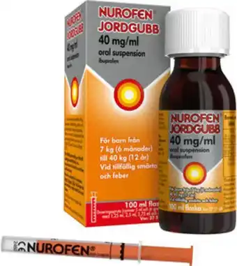 LloydsApotek Nurofen jordgubb, oral suspension 40 mg/ml 100 milliliter erbjuda