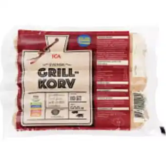 ICA Maxi Grillkorv 500g ica erbjuda