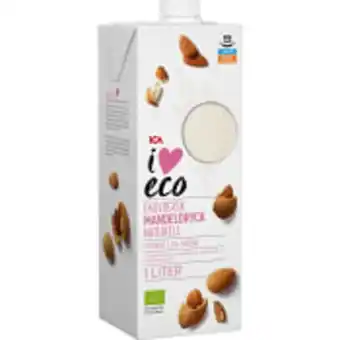 ICA Maxi Mandeldryck ekologisk 1l ica i love eco erbjuda