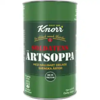 ICA Maxi Soldatens ärtsoppa med fläsk 570g knorr erbjuda