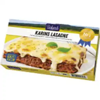 ICA Maxi Karins lasagne måltid fryst 390g familjen dafgård erbjuda