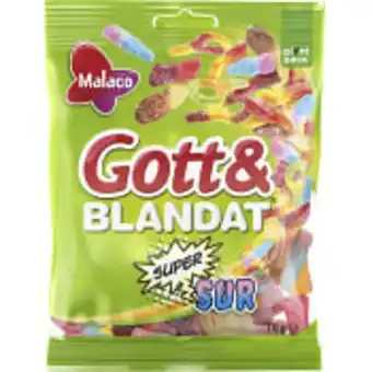 Godis gott & blandat super sur 170g malaco