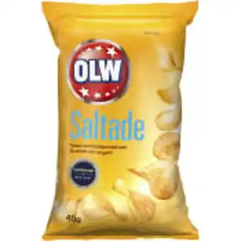 ICA Maxi Chips lättsaltade liten påse 40g olw erbjuda
