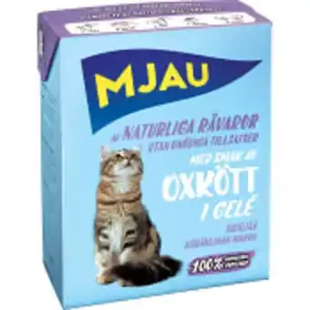 ICA Maxi Kattmat oxkött i gelé 380g mjau erbjuda