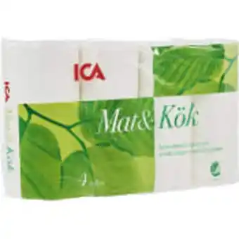 ICA Maxi Hushållspapper mat & kök 4-p miljömärkt ica erbjuda