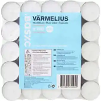 ICA Maxi Värmeljus vit 100-p ica basic erbjuda