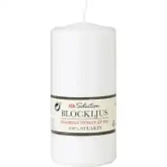 ICA Maxi Blockljus vitt 7x15cm ica selection erbjuda