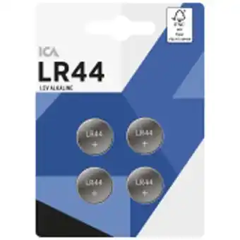 ICA Maxi Knappcell alkalisk lr44/a76 1,5v 4-p ica erbjuda