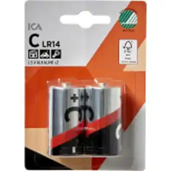 ICA Maxi Batteri c lr14 2-p ica erbjuda