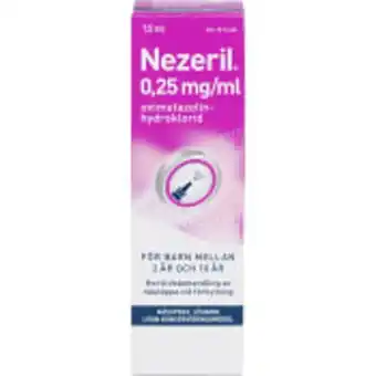 ICA Maxi Nezeril barn 2-10 år nässpray 0,25mg 7,5ml erbjuda