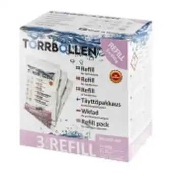 Torrboll refill 3-p