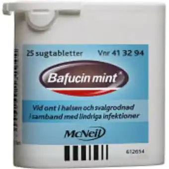 ICA Maxi Bafucin mint sugtablett 25-p erbjuda
