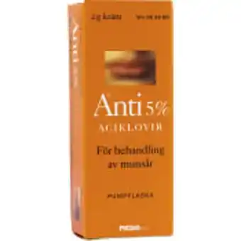Herpes kräm 5 % 2g anti