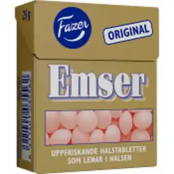 ICA Maxi Halstabletter emser 25g fazer erbjuda