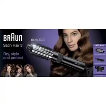 ÖoB Varmluftsborste braun satin hair 3 as330 erbjuda