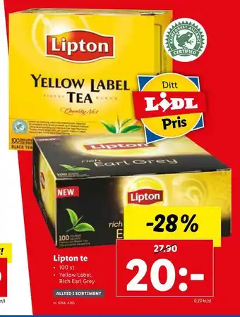 Lidl Lipton te erbjuda
