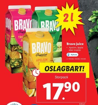 Lidl Bravo juice erbjuda