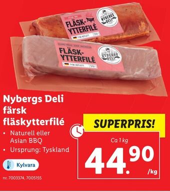 Lidl Nybergs Deli färsk fläskytterfilé erbjuda