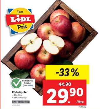 Lidl Röda äpplen erbjuda