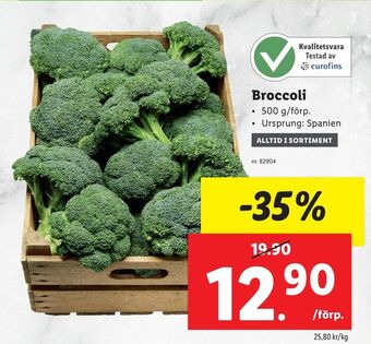 Lidl Broccoli erbjuda