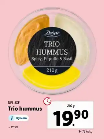 Lidl Trio hummus erbjuda