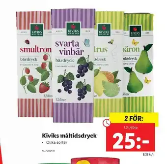 Lidl Kiviks måltidsdryck erbjuda