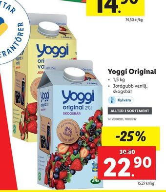 Lidl Yoggi Original erbjuda