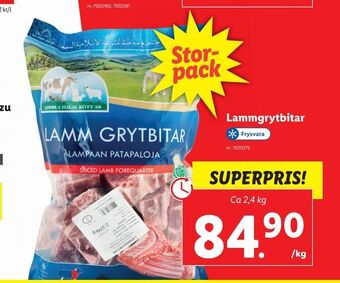 Lidl Lammgrytbitar erbjuda