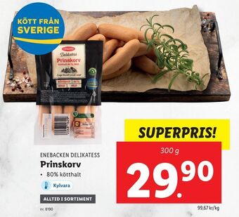 Lidl Prinskorv erbjuda