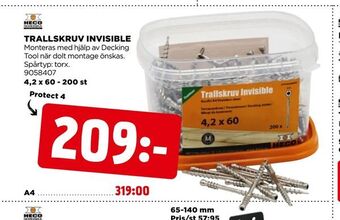 Jem&Fix Trallskruv invisible erbjuda