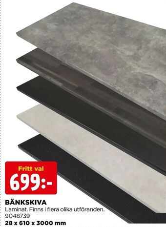 Jem&Fix Bänkskiva erbjuda