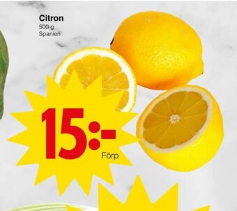 Matöppet Citron erbjuda