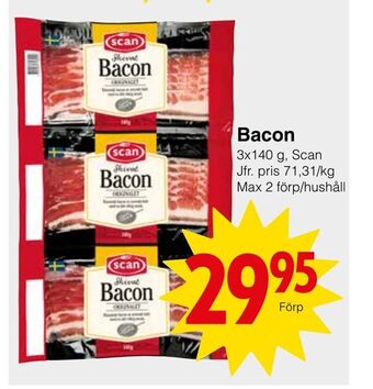 Matöppet Bacon erbjuda
