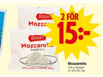 Matöppet Mozzarella erbjuda