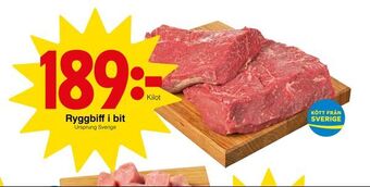 Matöppet Ryggbiff i bit erbjuda