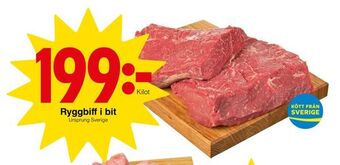 Matöppet Ryggbiff i bit erbjuda