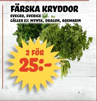 Nelins Färska kryddor erbjuda