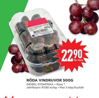 Willys Hemma Röda vindruvor 500g erbjuda