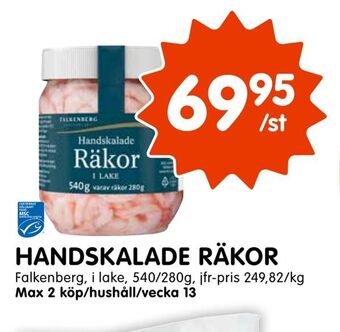 Handskalade räkor