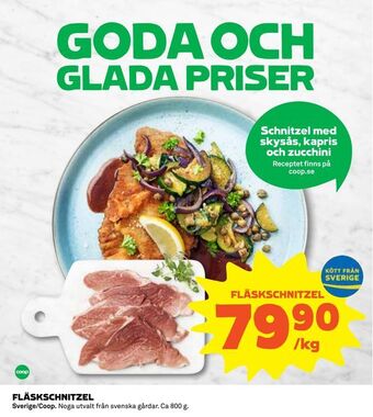Coop Fläskschnitzel erbjuda