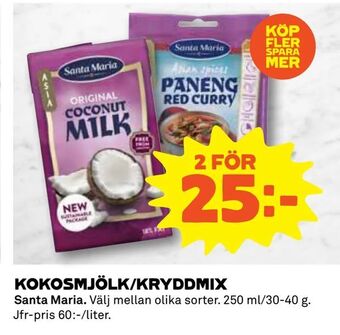 Coop Kokosmjölk/kryddmix erbjuda