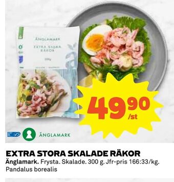 Coop Extra stora skalade räkor erbjuda