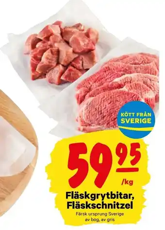 City Gross Fläskgrytbitar, Fläskschnitzel erbjuda