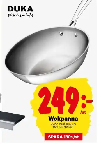 City Gross Duka Steel Wokpanna 28x8 cm erbjuda