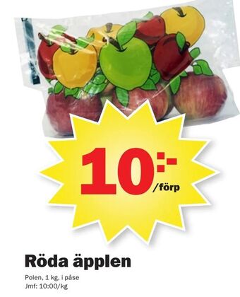 Pekås Röda äpplen erbjuda