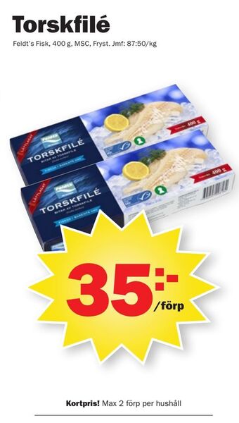 Pekås Torskfilé erbjuda